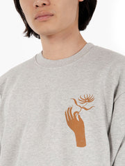 OLOW - Felpa crewneck Grey Labyrinth Dahlia