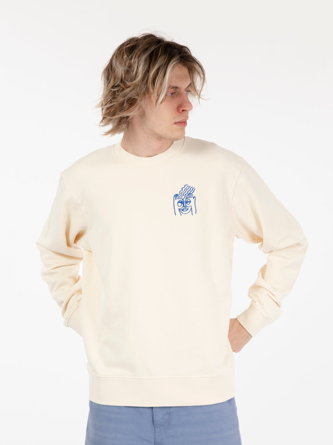 Eyewear ivory sweatshirt