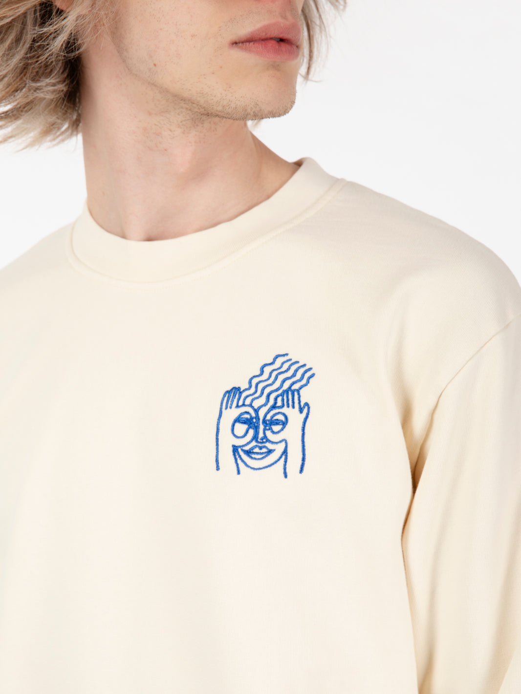 Eyewear ivory sweatshirt