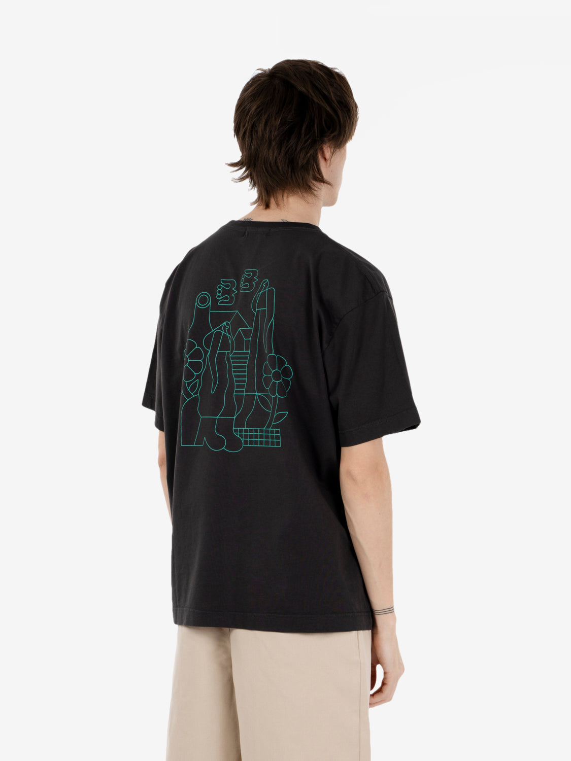 T-shirt Simple Life carbon black