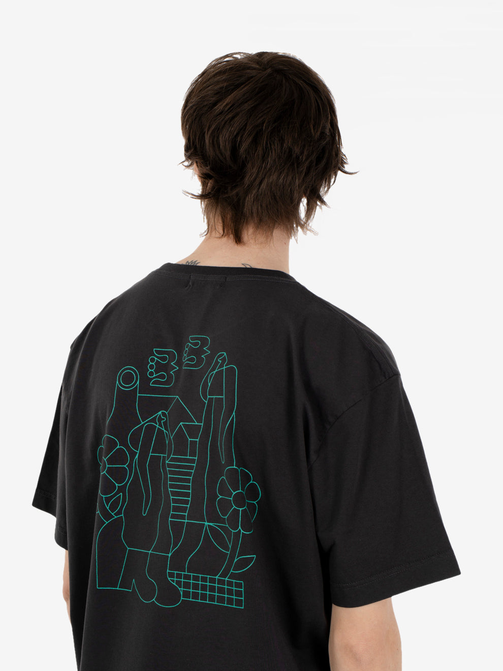 T-shirt Simple Life carbon black