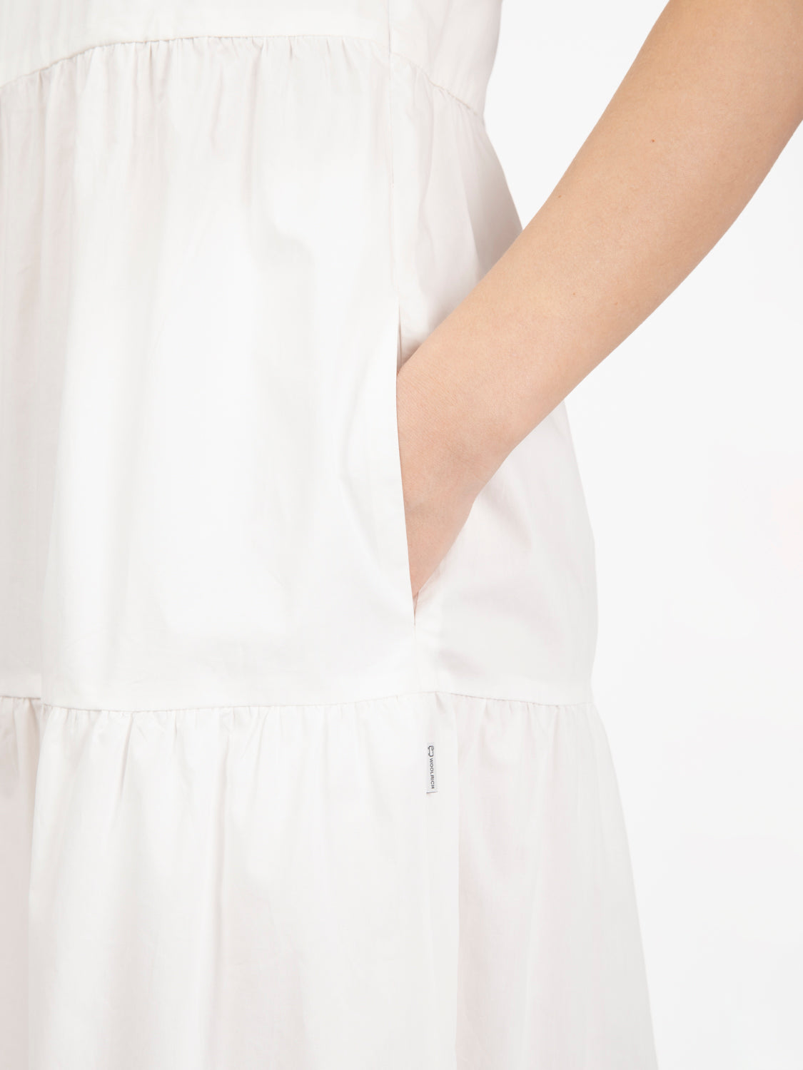 Poplin maxi dress plaster white