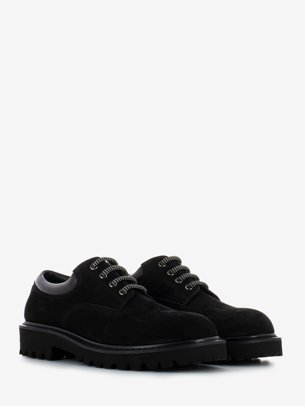 Black suede lace-ups