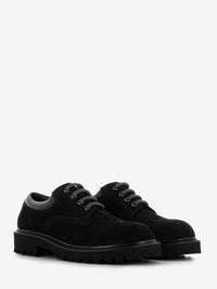 Black suede lace-ups