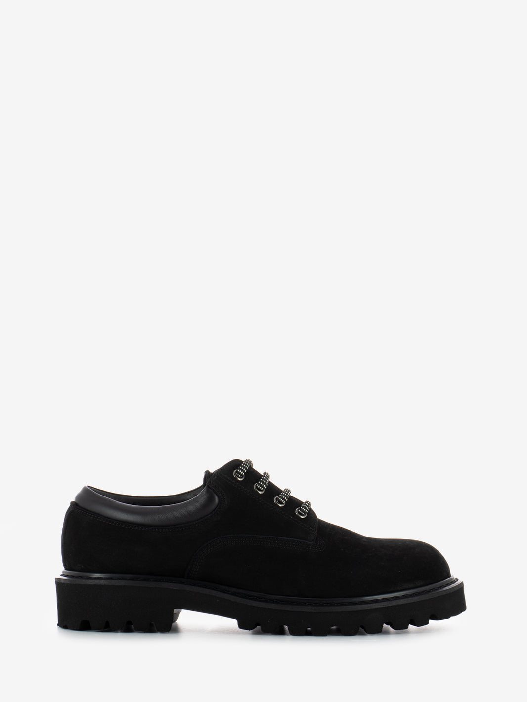 Black suede lace-ups