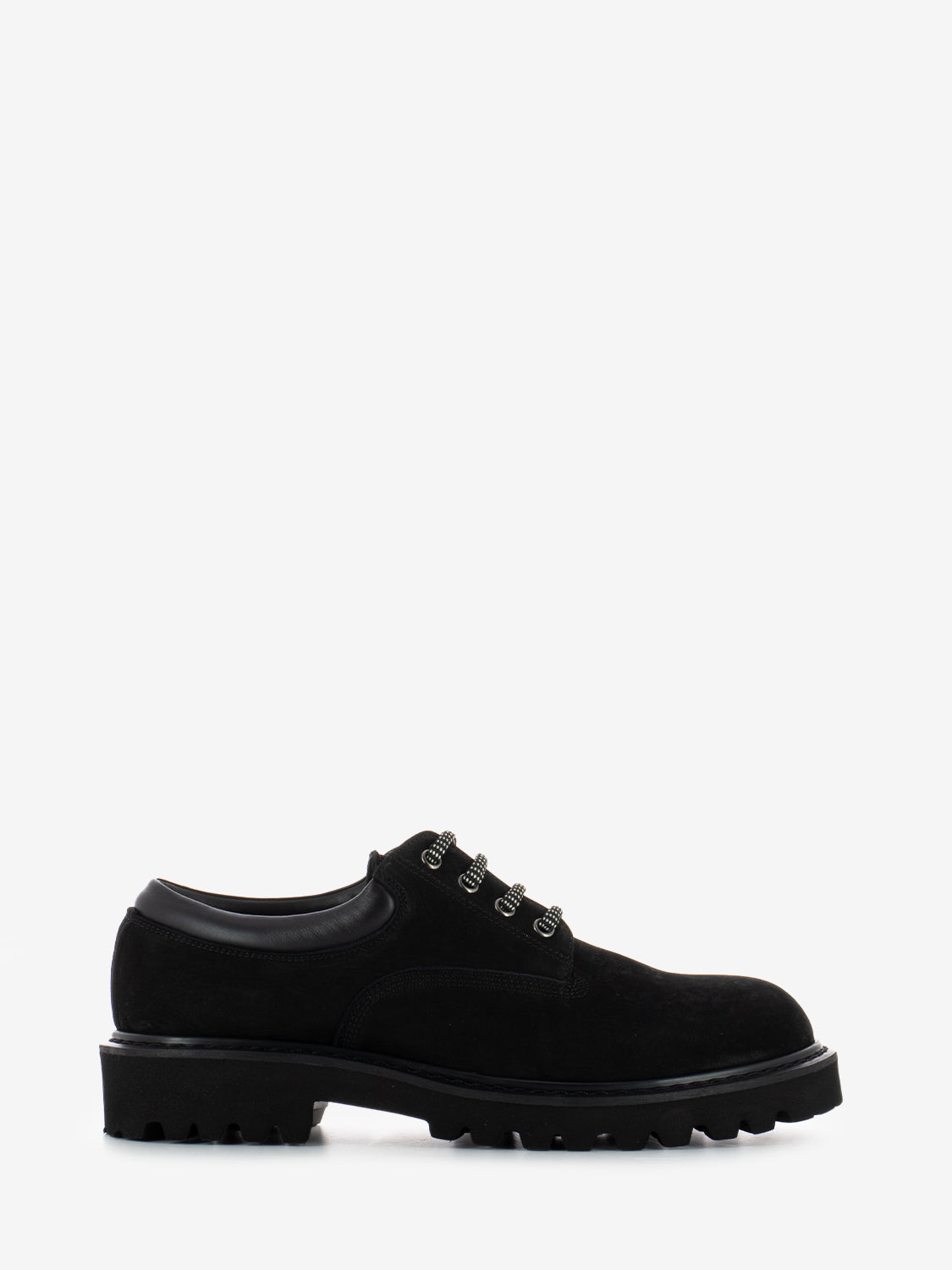 Black suede lace-ups