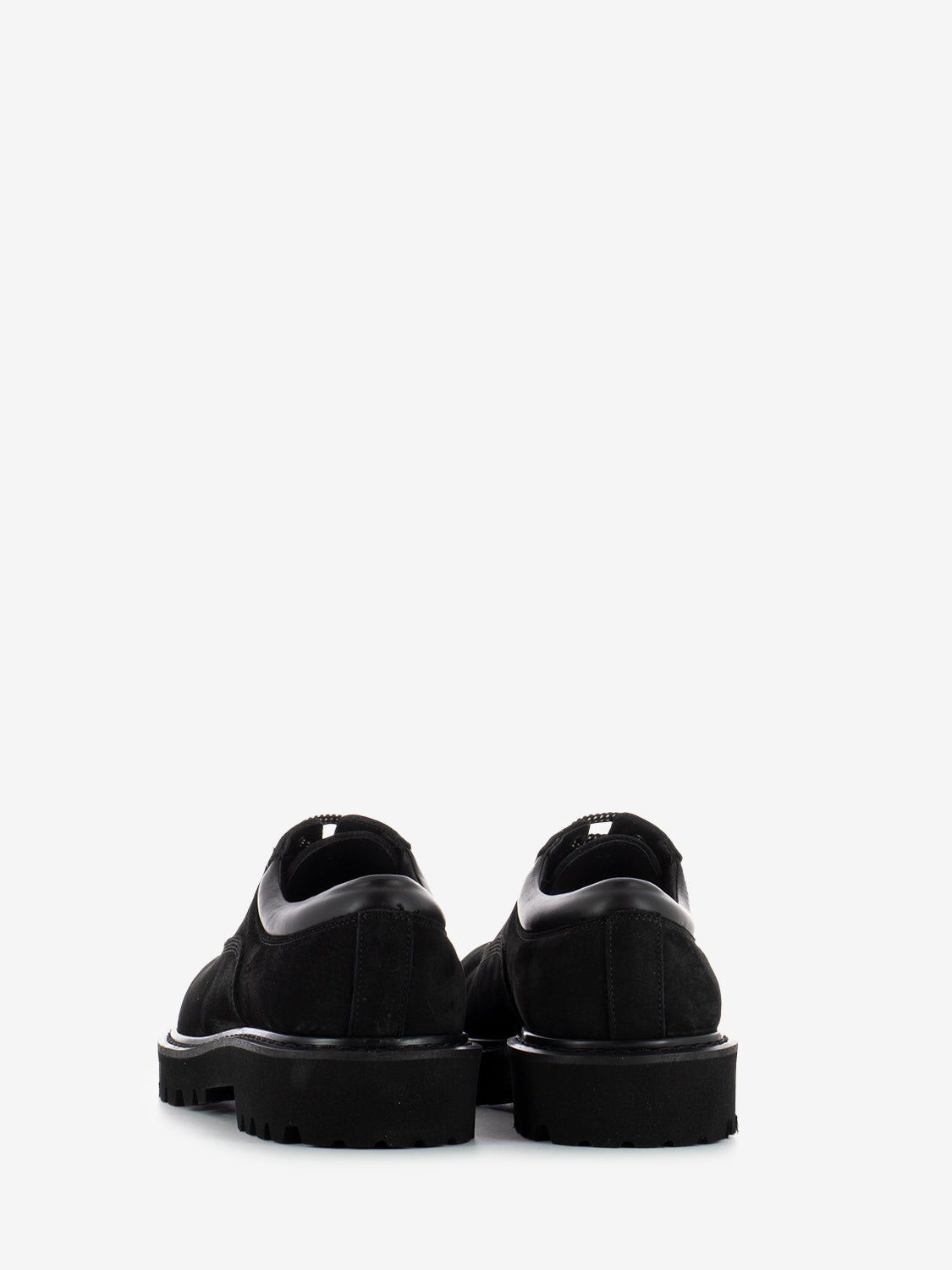 Black suede lace-ups
