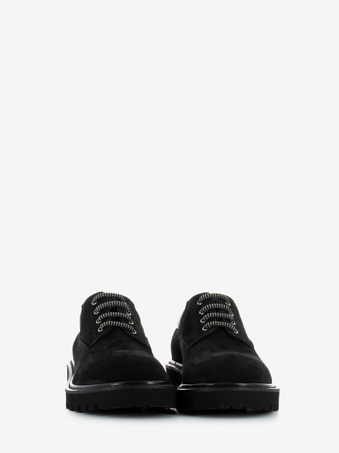 Black suede lace-ups