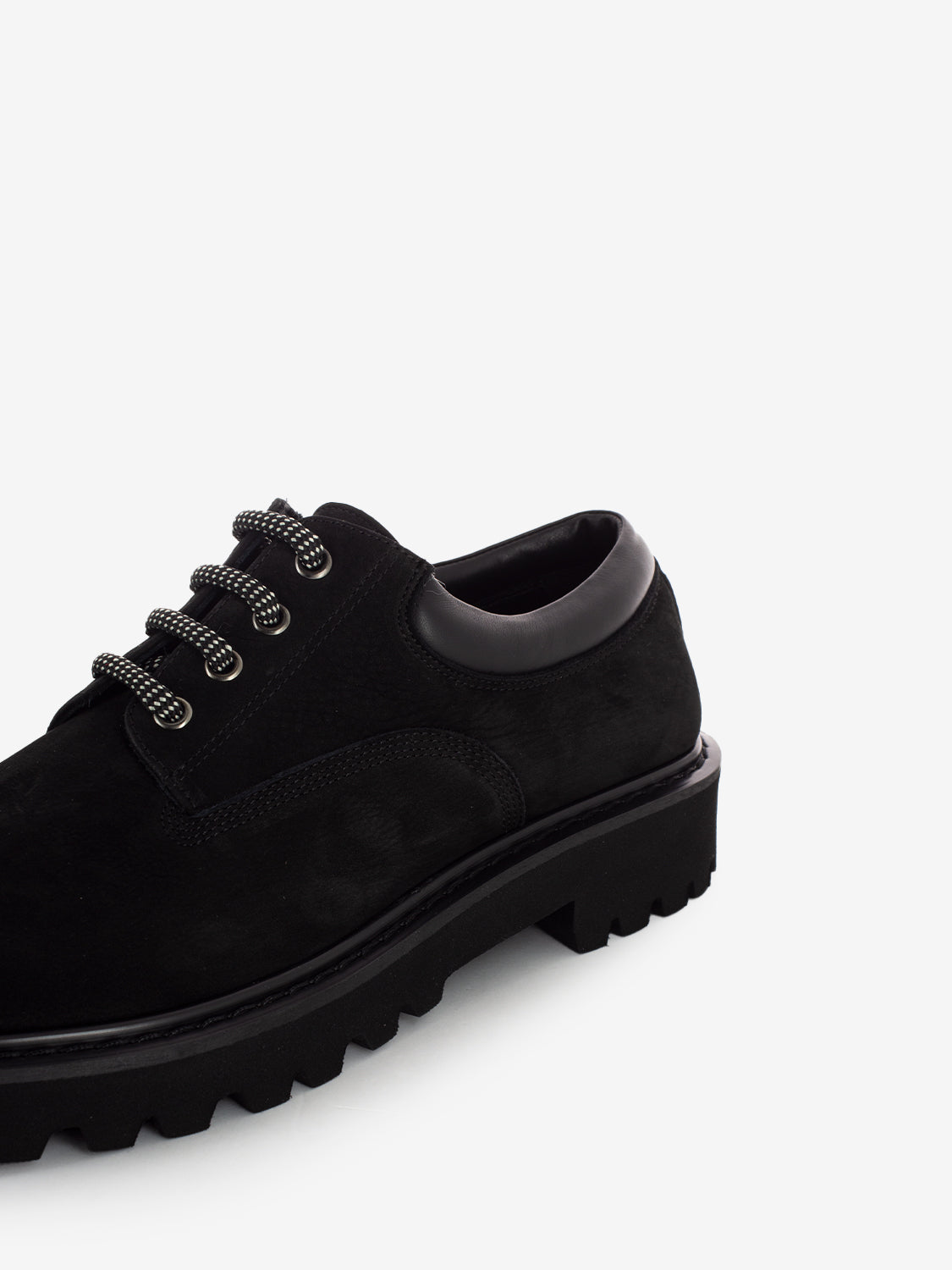 Black suede lace-ups