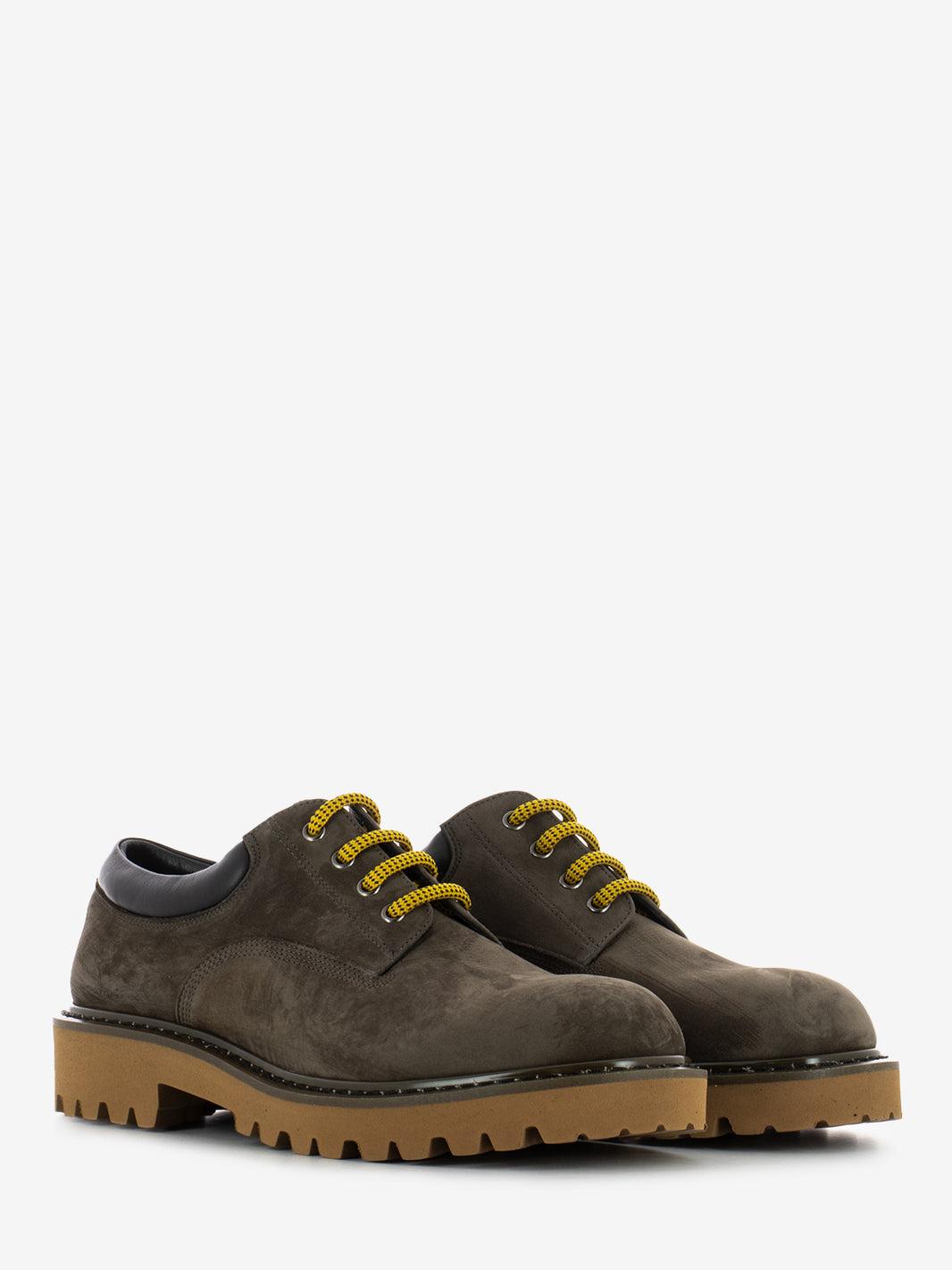 Dark brown suede lace-ups