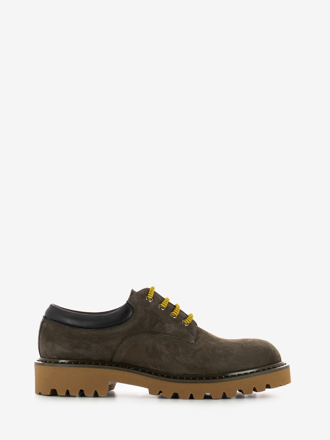 Dark brown suede lace-ups