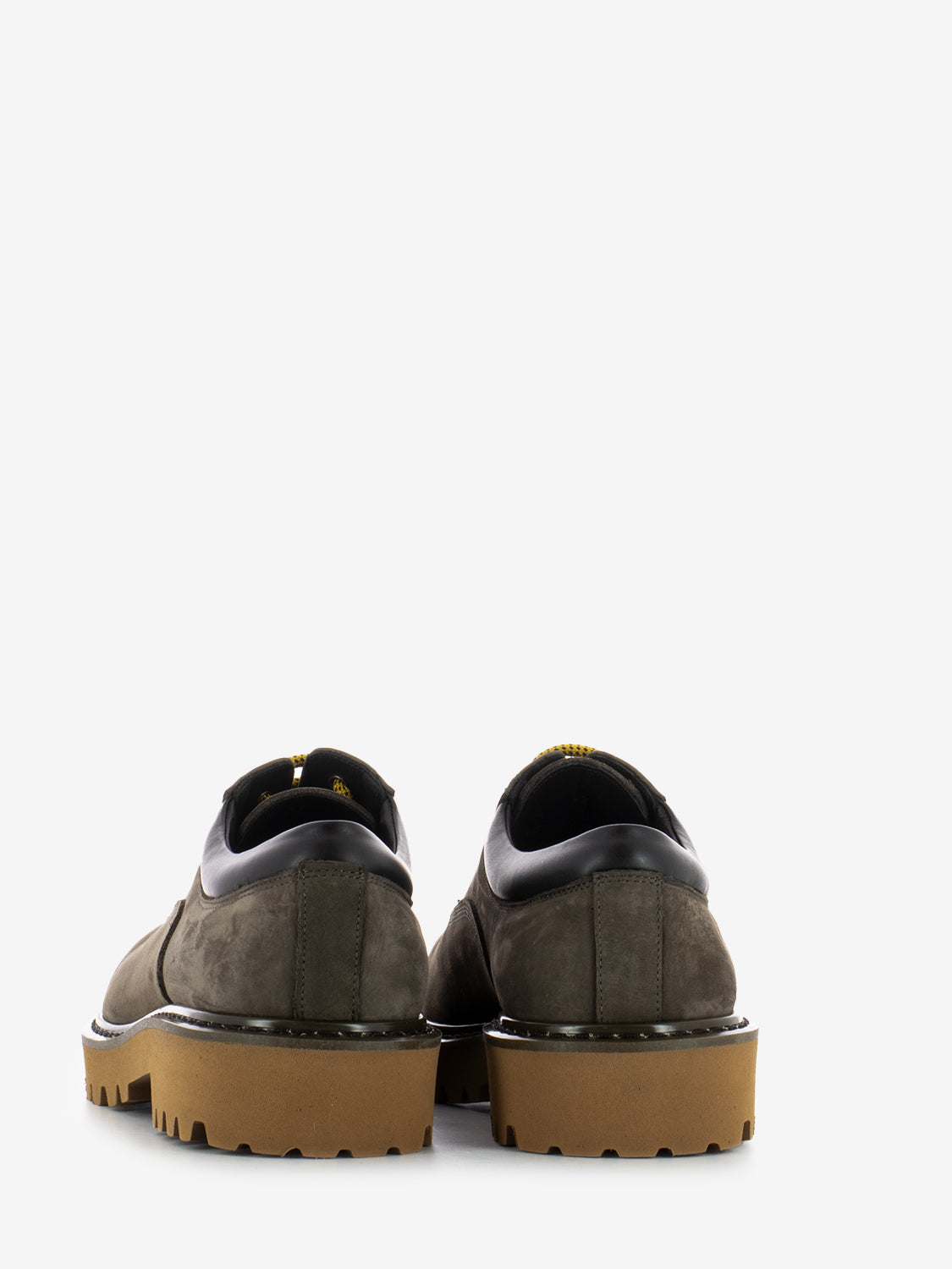 Dark brown suede lace-ups