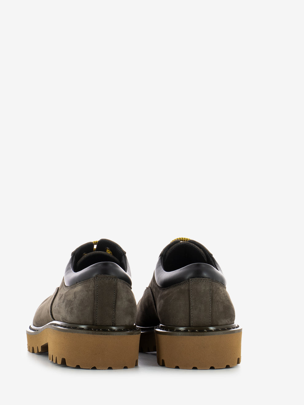 Dark brown suede lace-ups