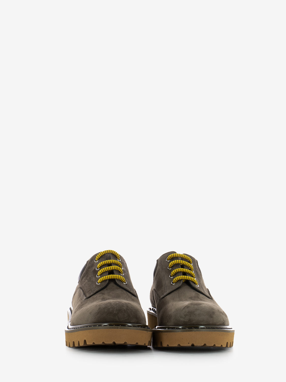 Dark brown suede lace-ups