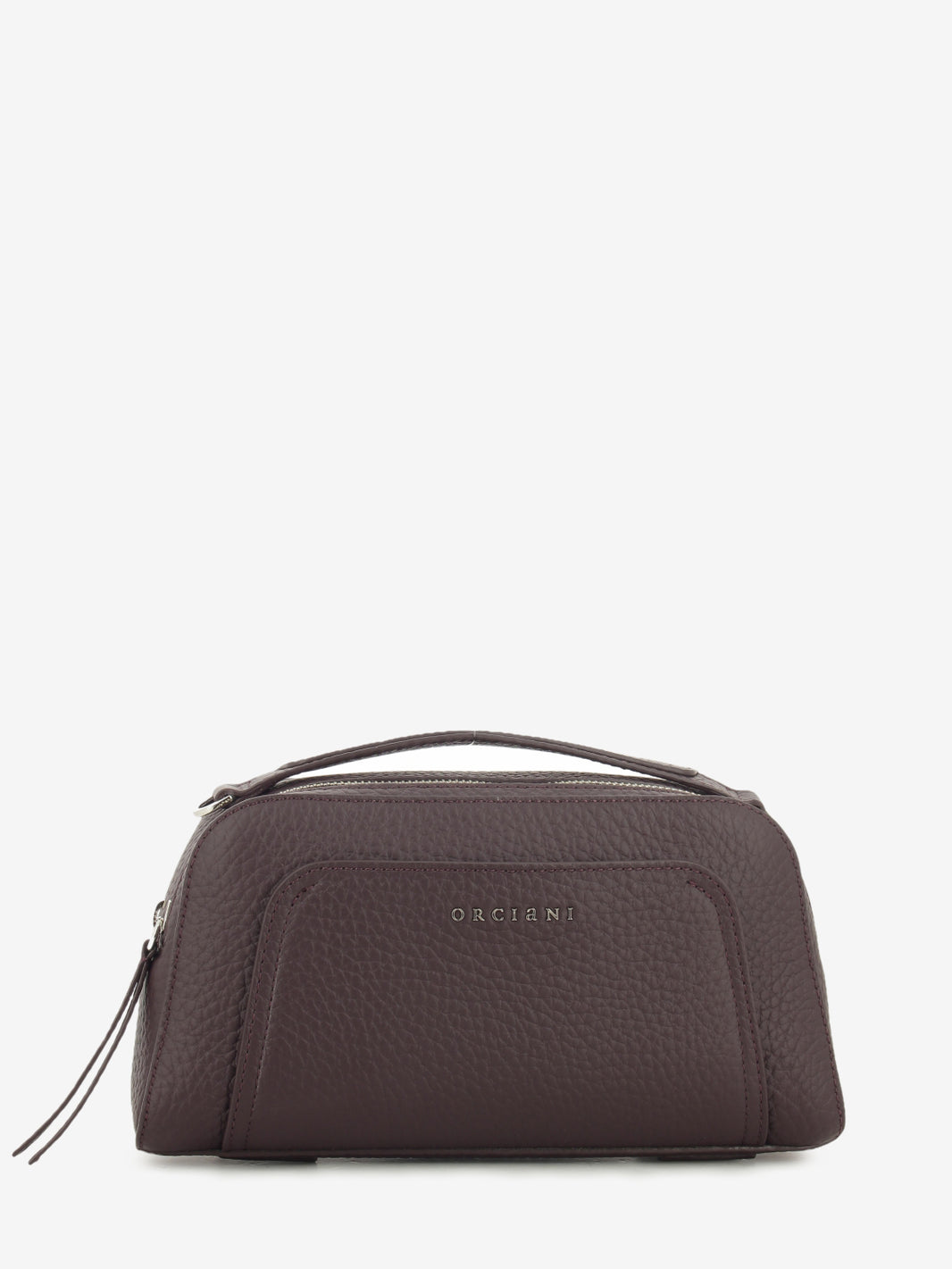 Borsa a mano in pelle soft burgundy