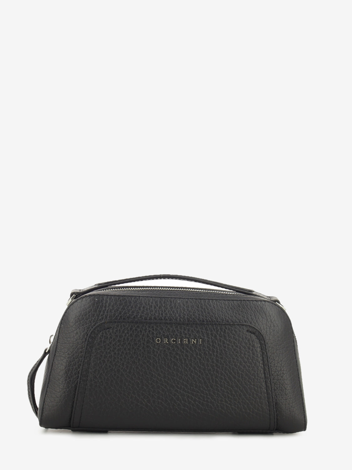 Borsa a mano in pelle soft nero