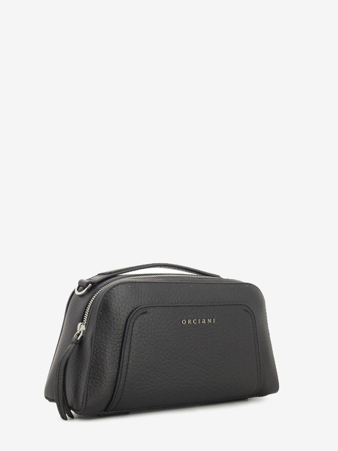 Borsa a mano in pelle soft nero
