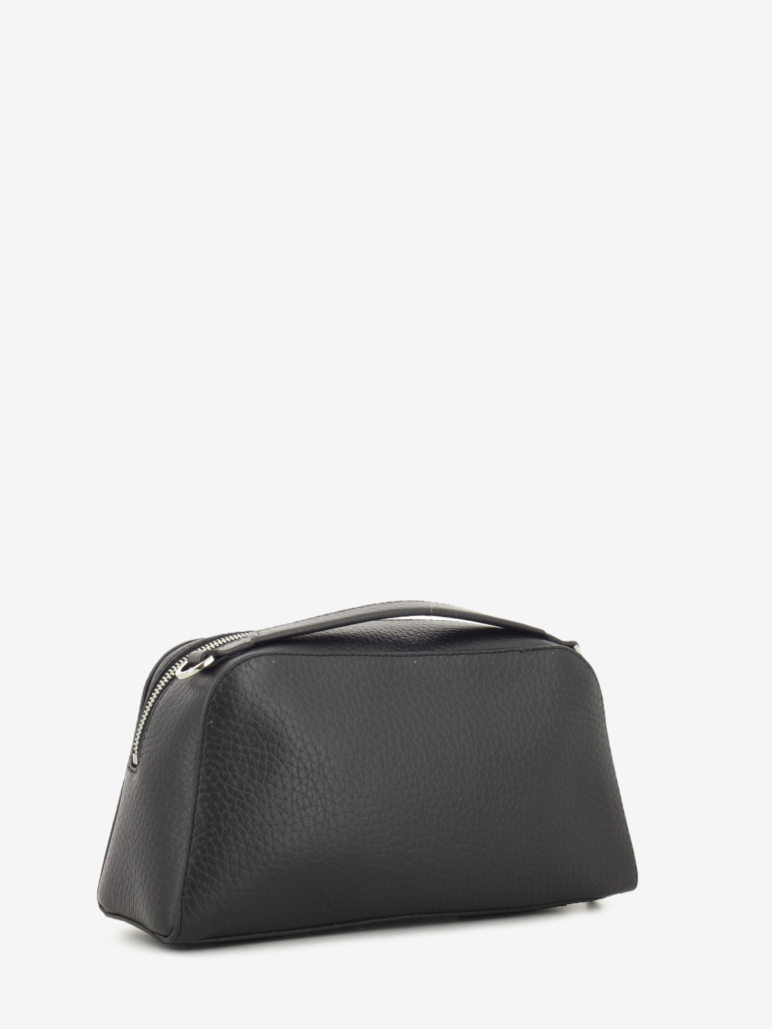 Borsa a mano in pelle soft nero
