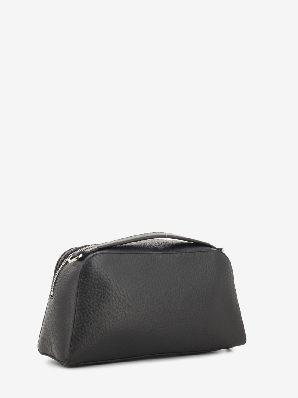 Borsa a mano in pelle soft nero
