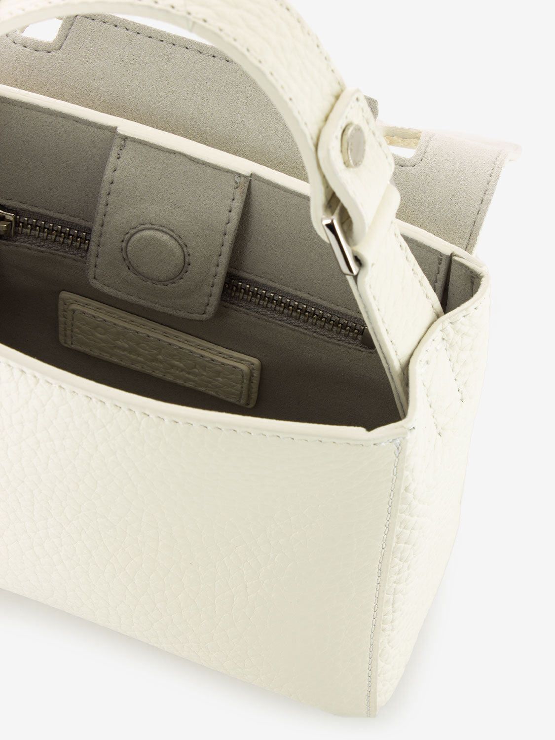Borsa a mano mini Sveva Soft bianco