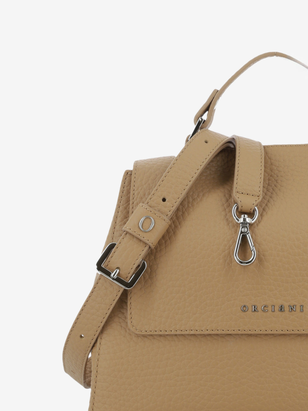 Borsa a mano Sveva Soft piccola biscotto