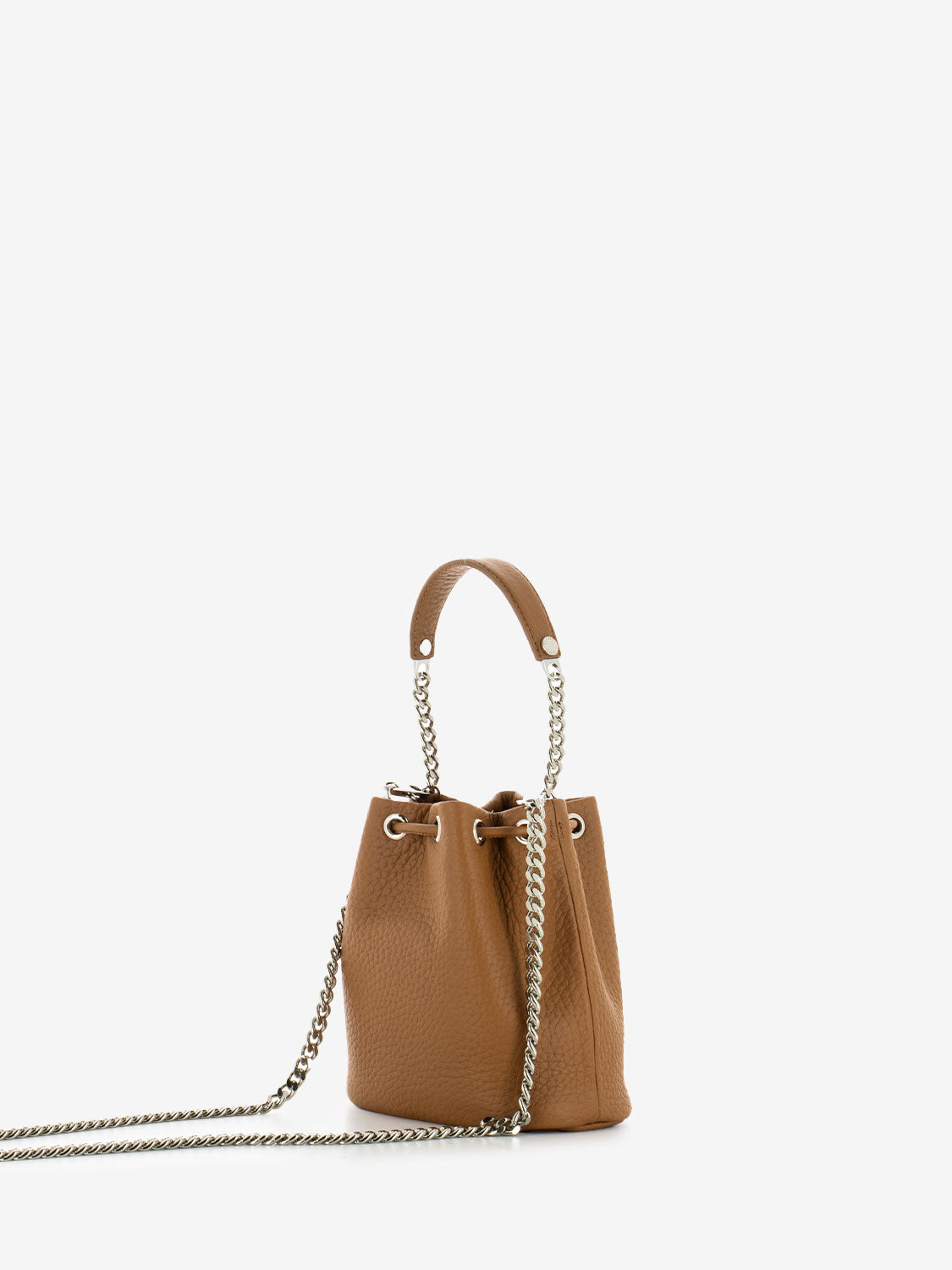 Borsa a secchiello mini soft cuoio
