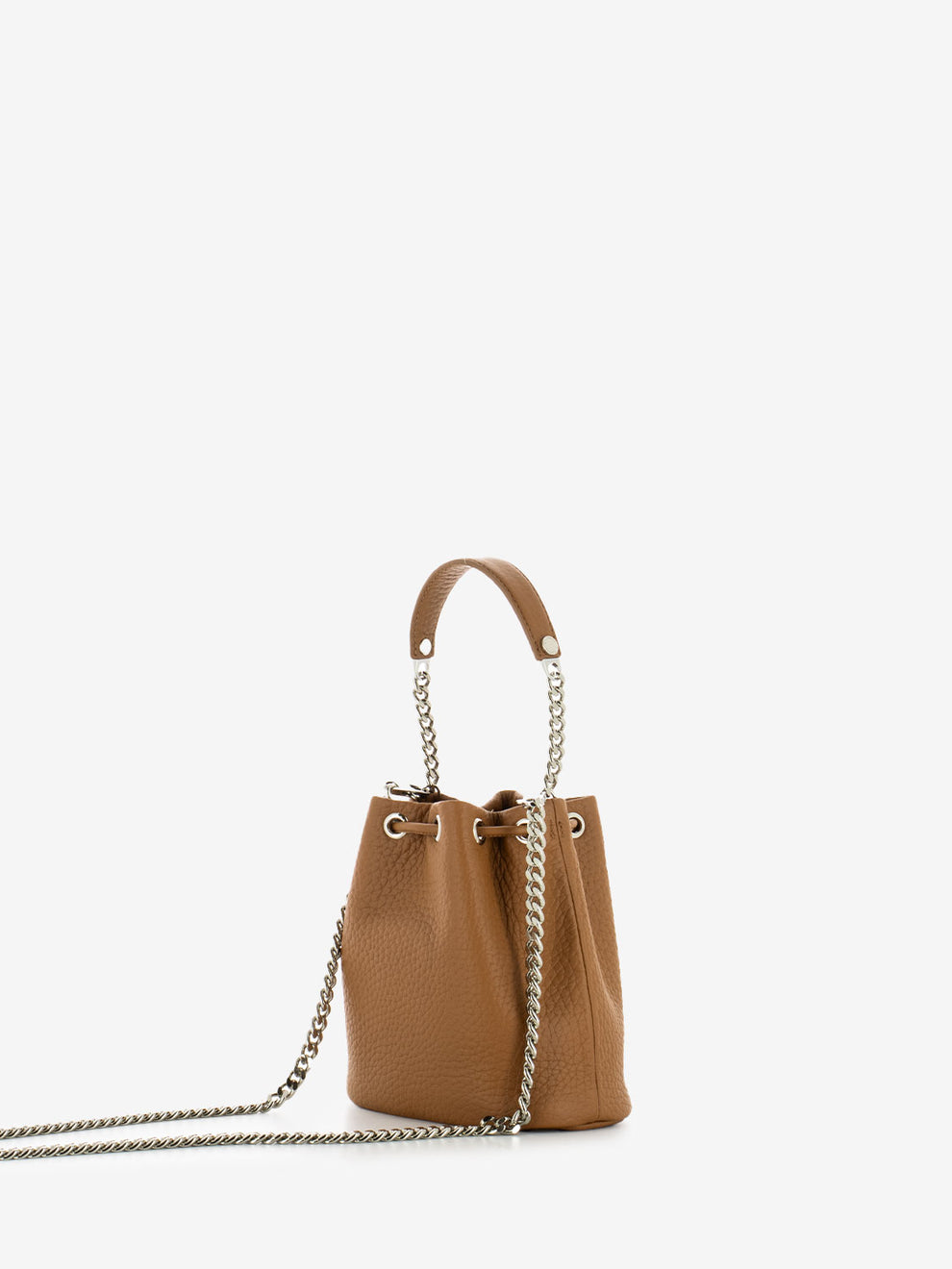 Borsa a secchiello mini soft cuoio
