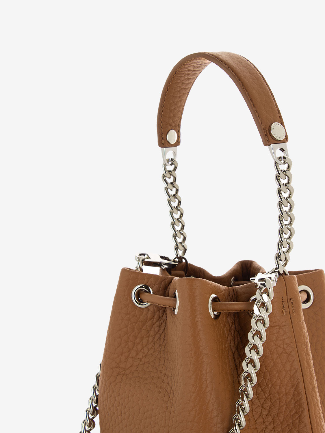 Borsa a secchiello mini soft cuoio
