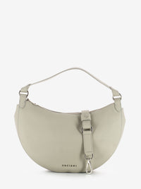 Clay hammered leather shoulder bag