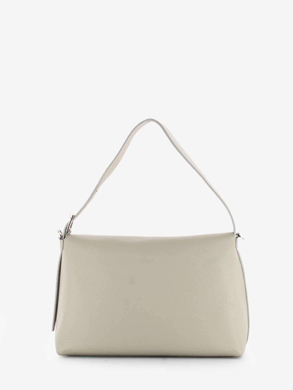 Borsa a spalla in pelle martellata argilla