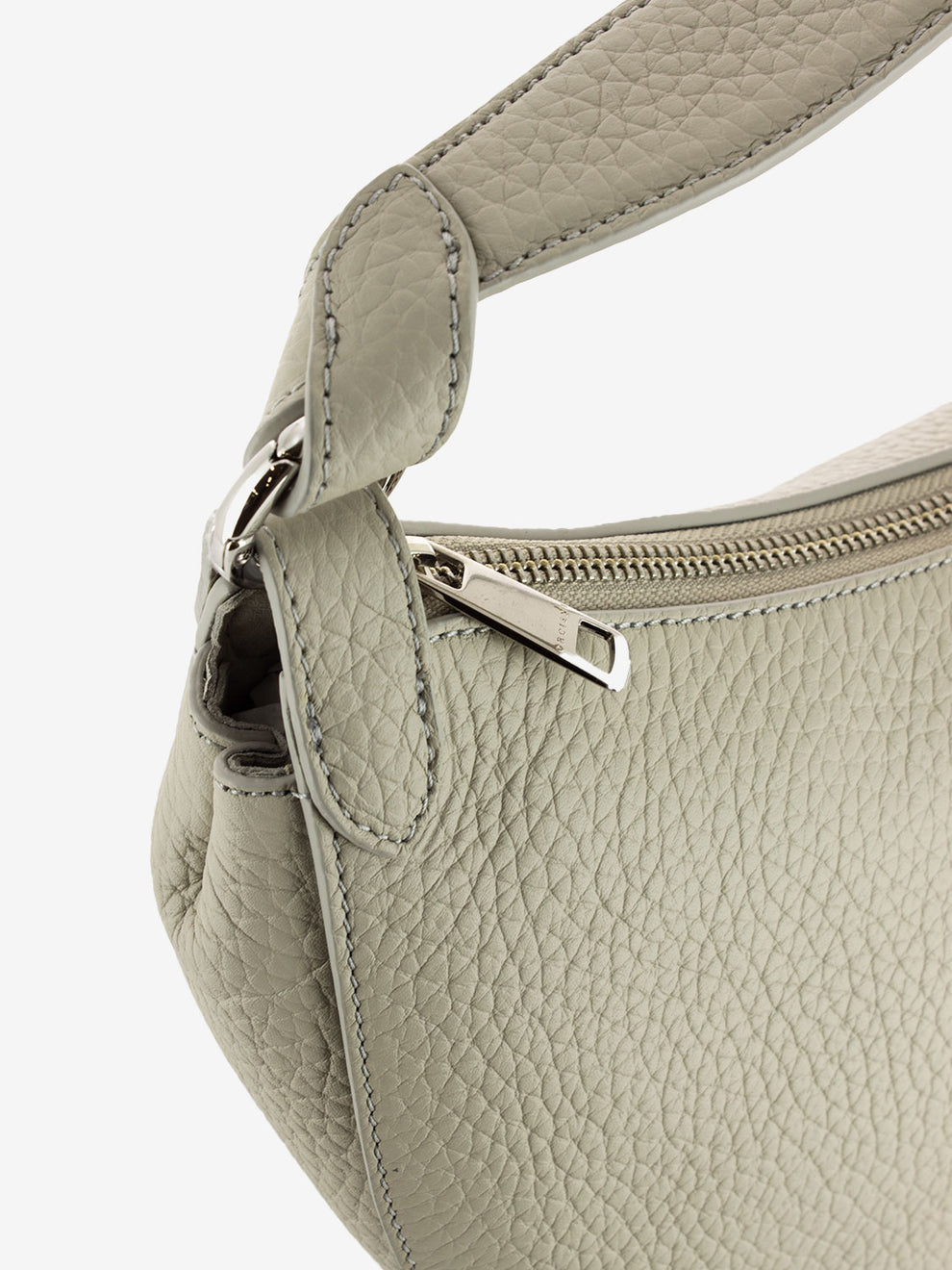 Clay hammered leather shoulder bag