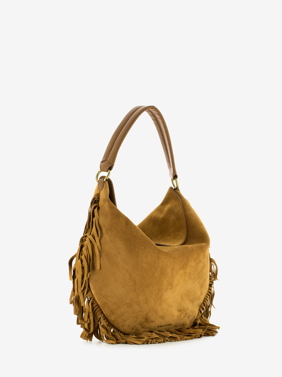 Borsa a spalla Ping Naif Fringe ambra
