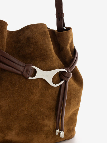 Borsa a tracolla Dory M suede marrone