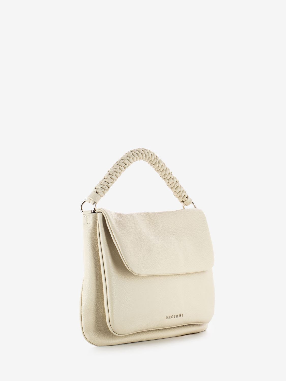 Borsa Diana S in pelle peach bianca