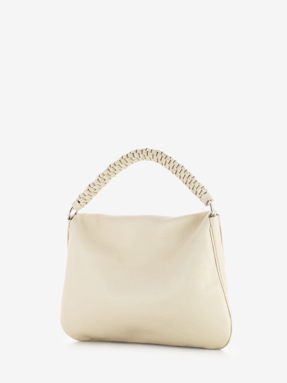Borsa Diana S in pelle peach bianca