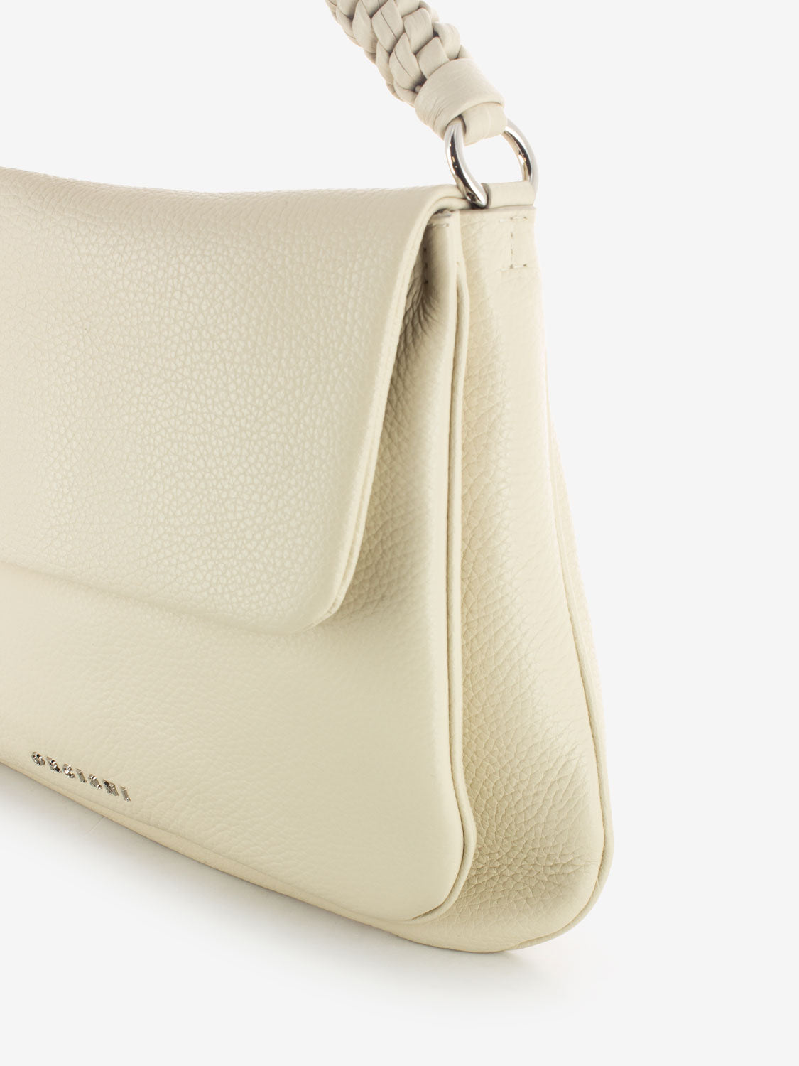 Borsa Diana S in pelle peach bianca