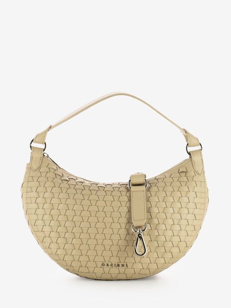 Borsa Dumpling M Nappa Woven Avorio