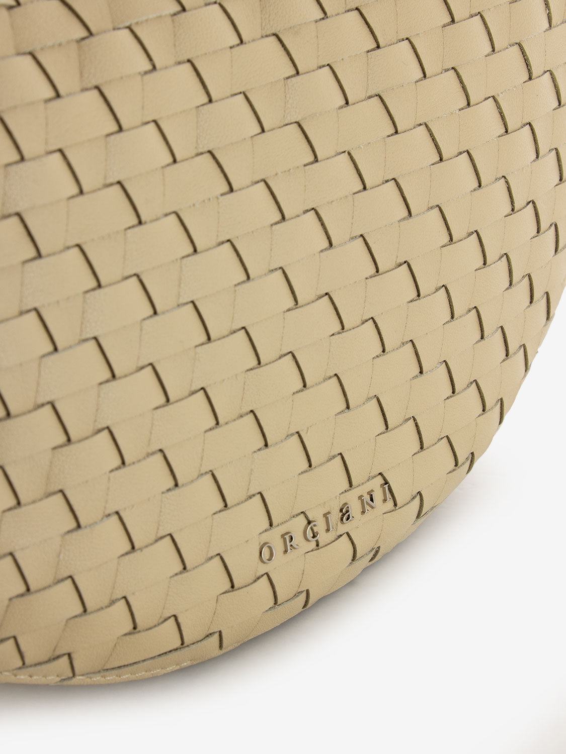 Borsa Dumpling M Nappa Woven Avorio