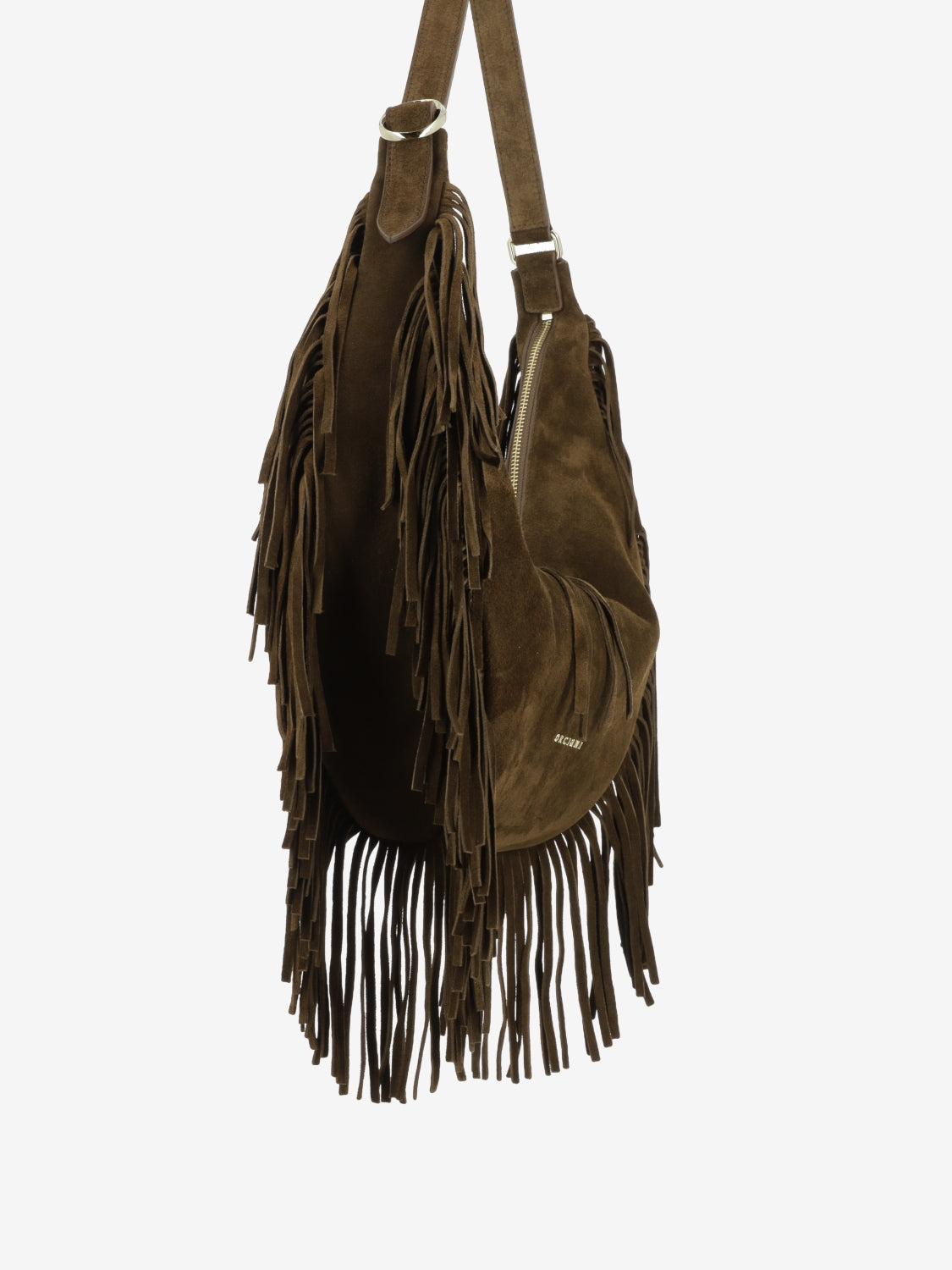 Borsa Isola Peach Fringe small cocoa