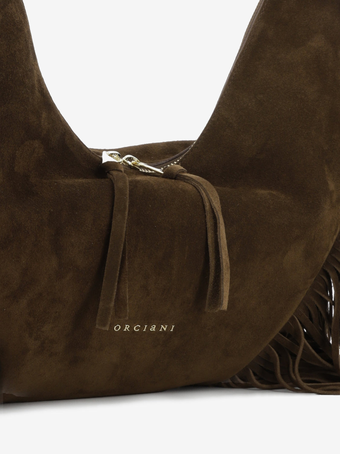 Borsa Isola Peach Fringe small cocoa