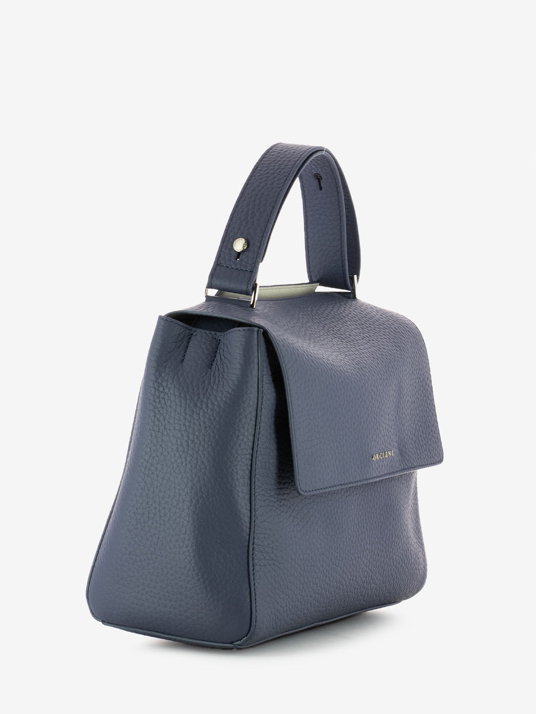 Borsa media in pelle martellata mirtillo