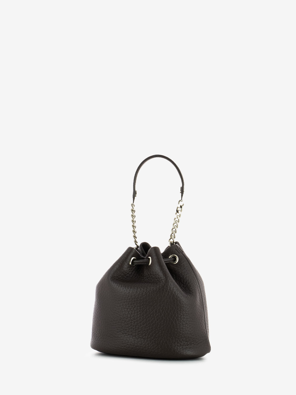 Borsa mini a secchiello marrone