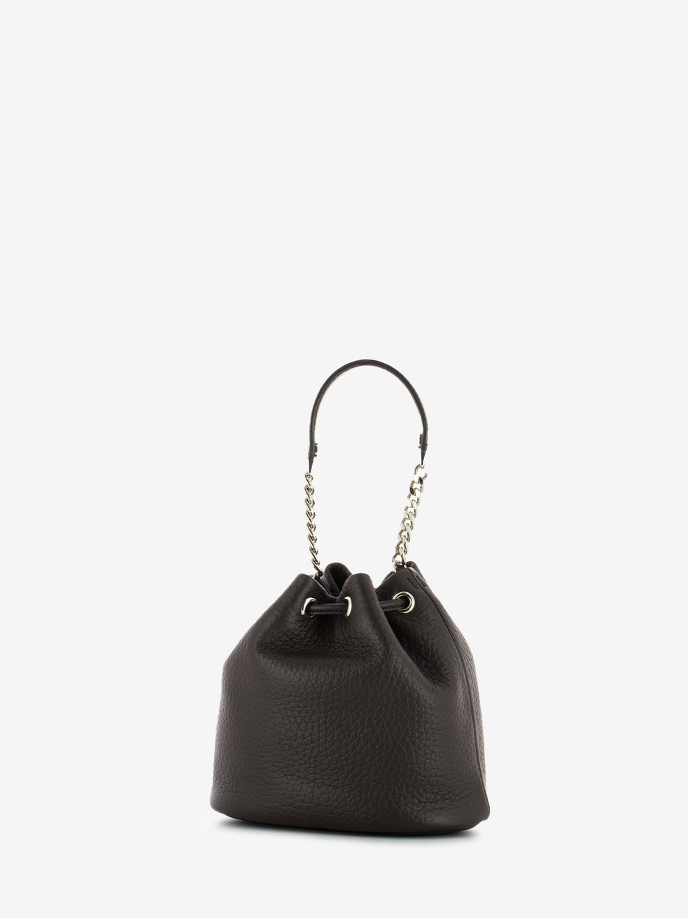 Borsa mini a secchiello marrone