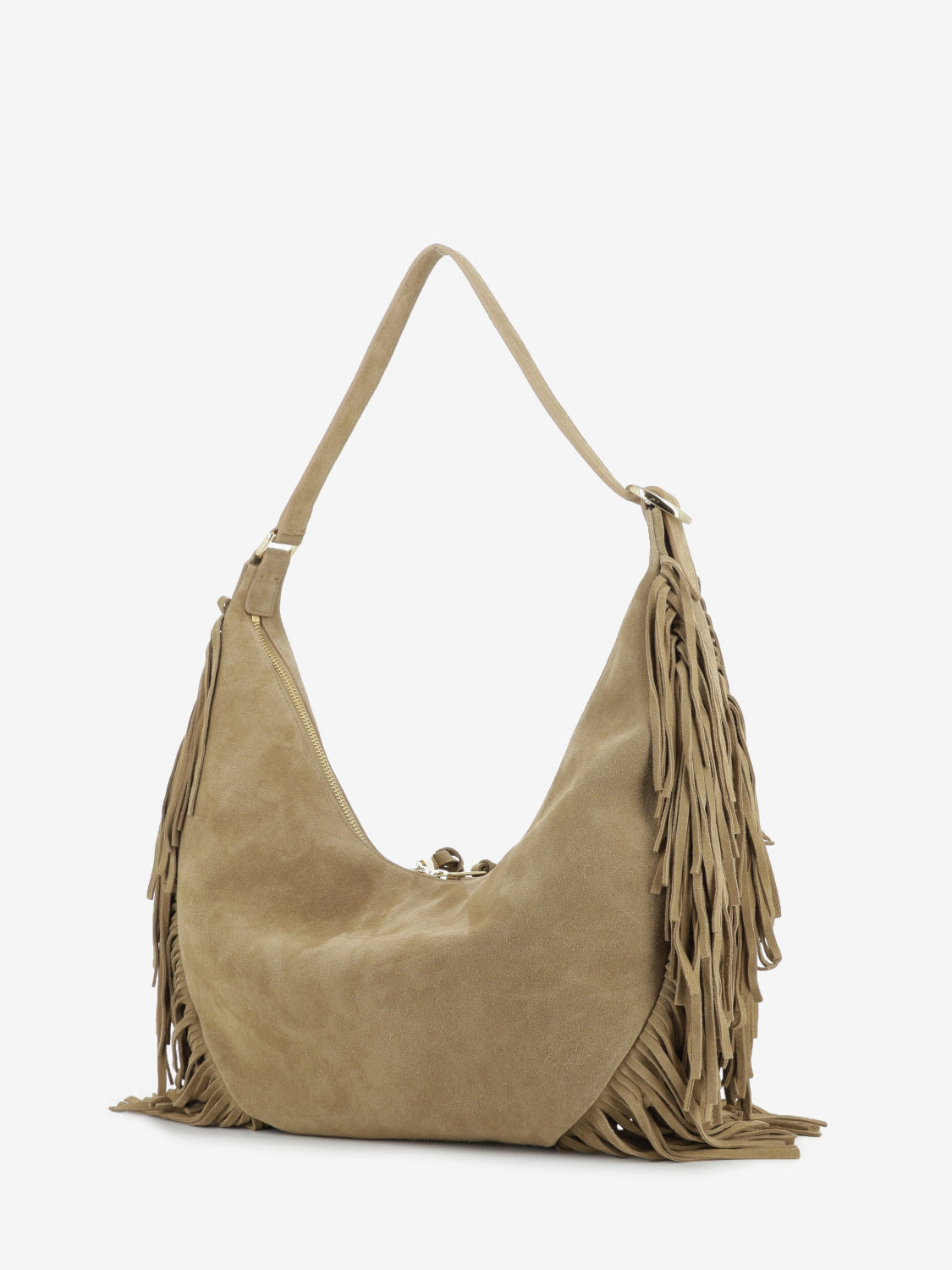 Borsa Peach Fringe small biscotto
