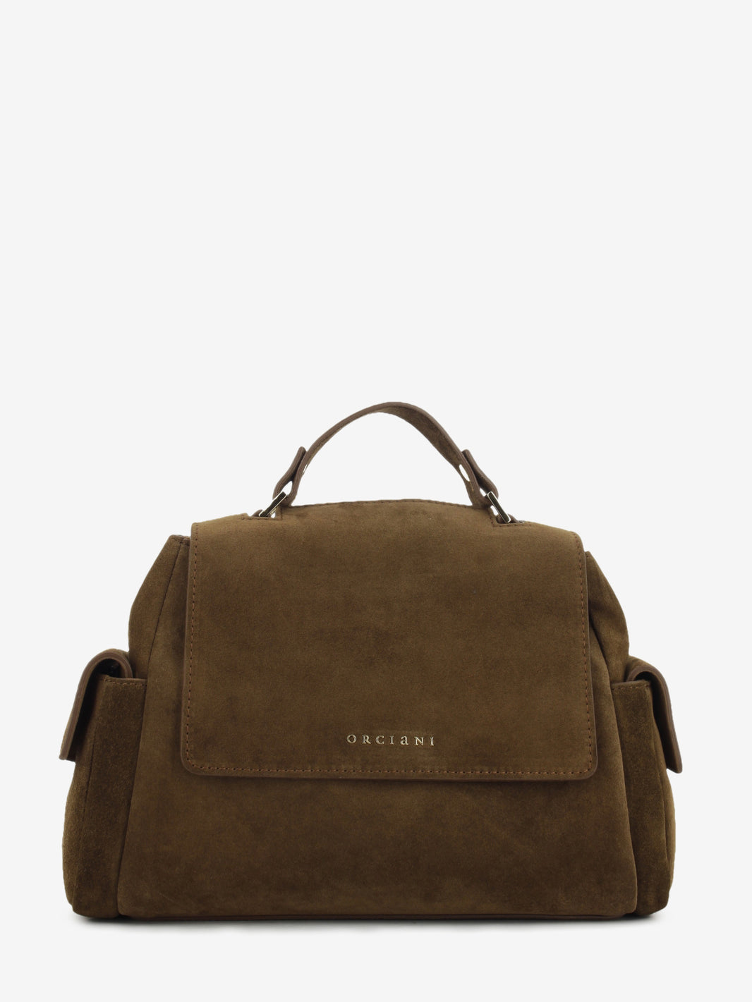 Borsa Sveva Cargo S in suede tabacco
