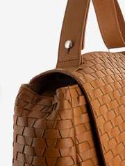 ORCIANI - Borsa Sveva M Nappa Woven Amber