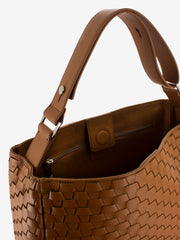 ORCIANI - Borsa Sveva M Nappa Woven Amber