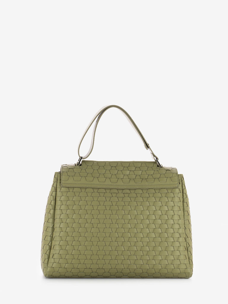 ORCIANI - Borsa Sveva M Nappa Woven Oliva