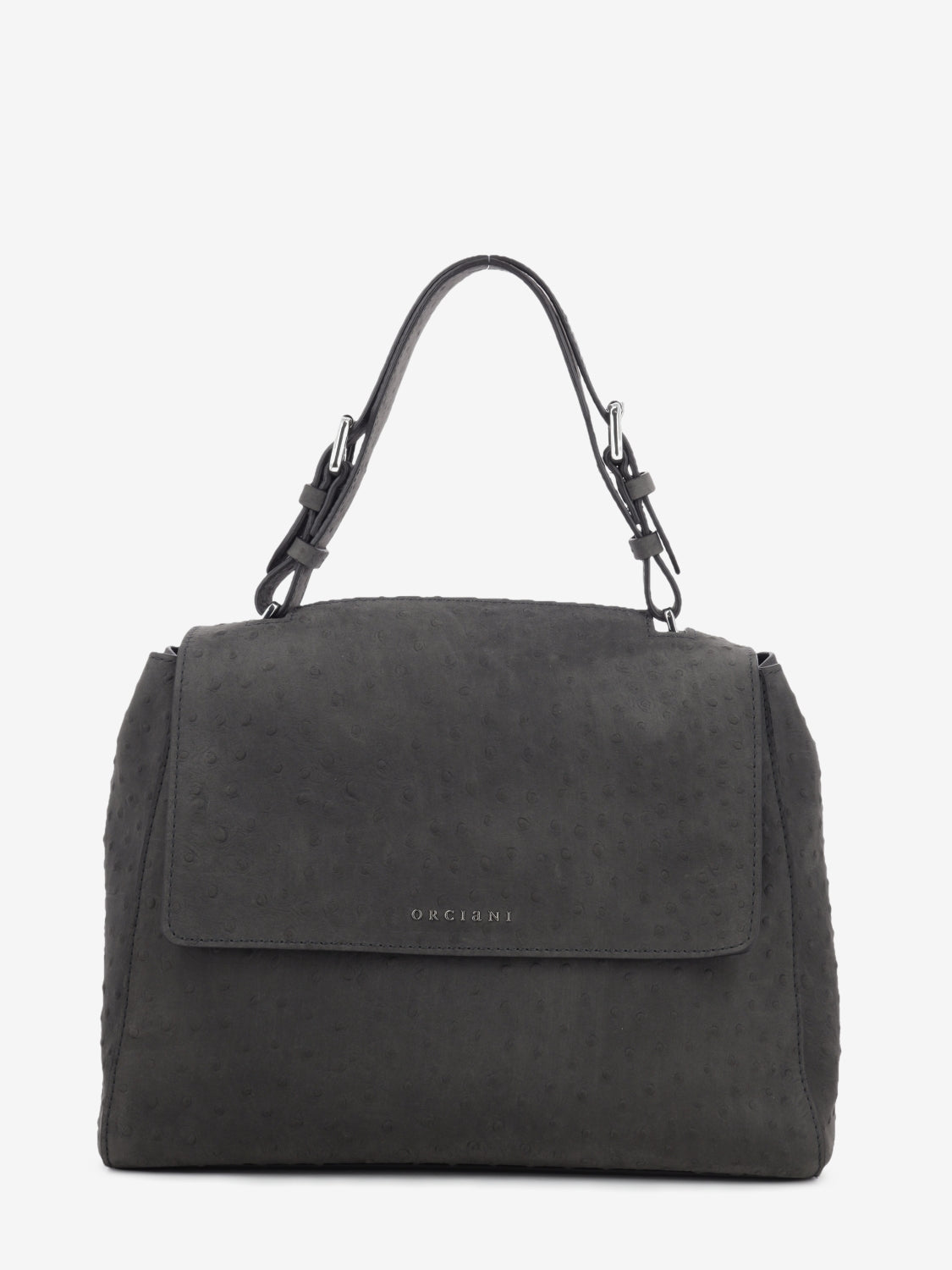 Borsa Sveva M struzzo carbone