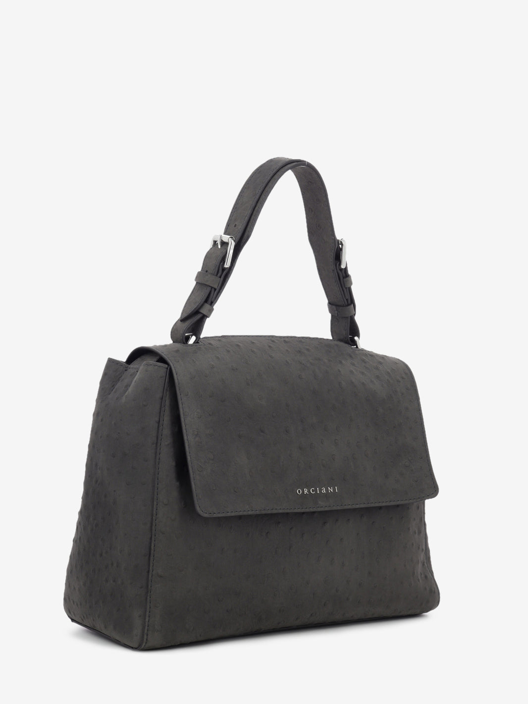 Borsa Sveva M struzzo carbone